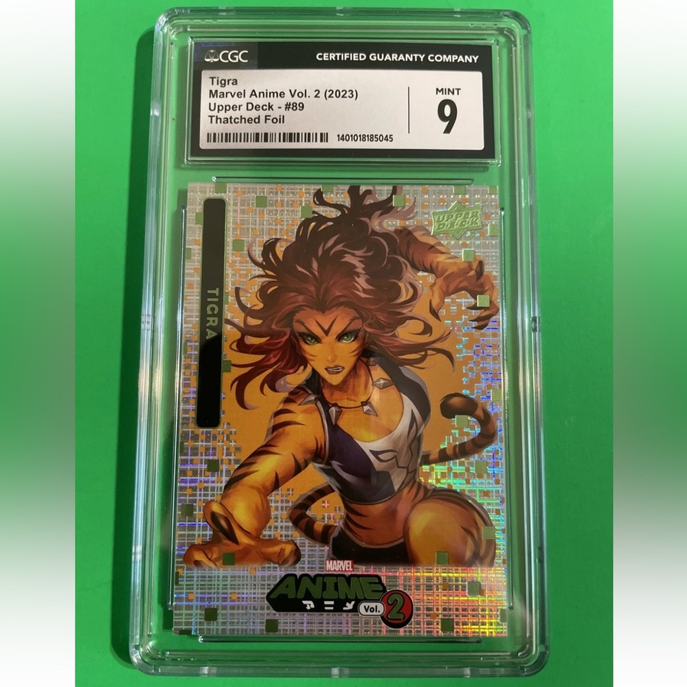2023 UD MARVEL ANIME VOL. 2  #89 Tigra Thatched Foil CGC 9!
